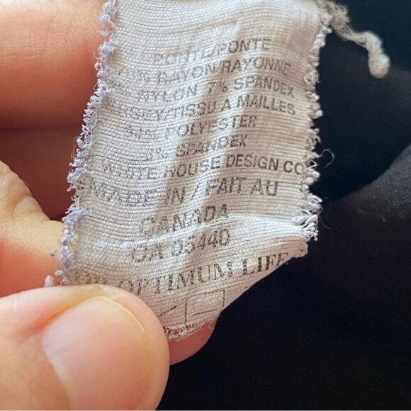 Sympli Pull on Pants Woman 12 Black Cropped Elastic Waist Stretch Jersey Knit - Picture 7 of 12